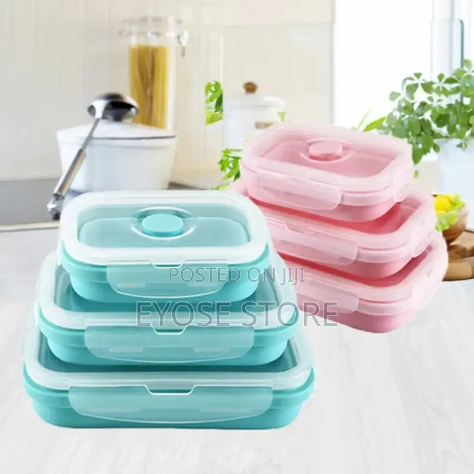4pcs Foldable Silicone Fresh Keeping Box