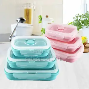 4pcs Foldable Silicone Fresh Keeping Box