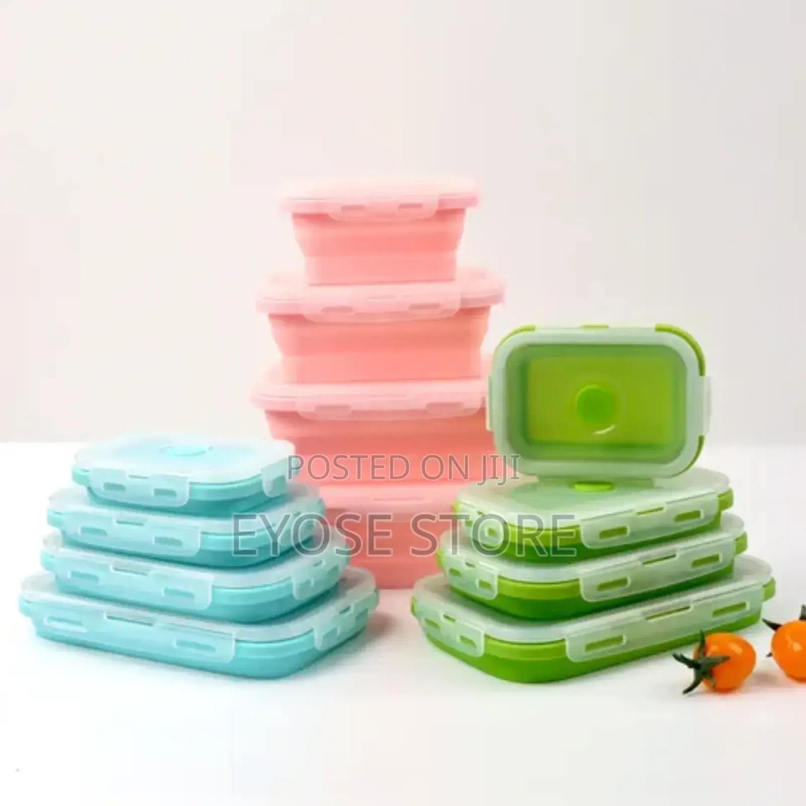 4pcs Foldable Silicone Fresh Keeping Box