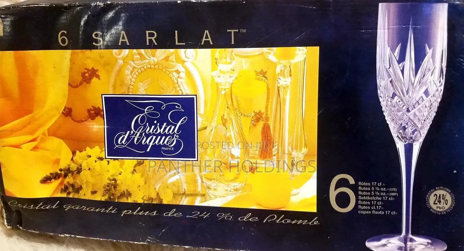 Cristal d'Arques France 6pcs Genuine Lead Crystal