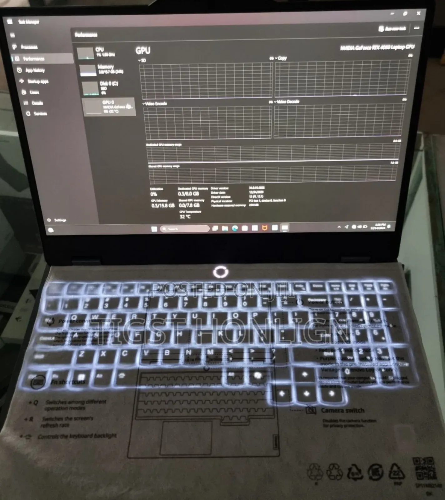 New Laptop Lenovo LOQ 15IRH8 8GB AMD Ryzen 7 SSD 512GB