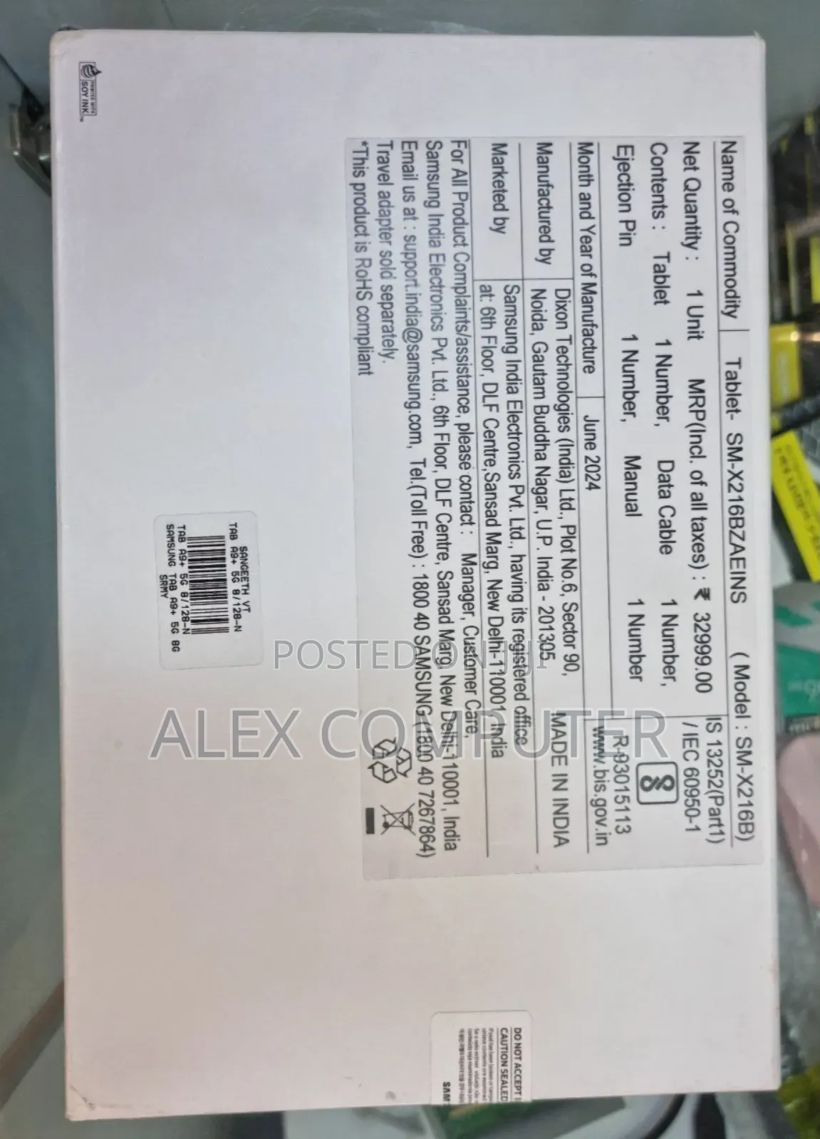 New Samsung Galaxy Tab A9 128 GB Pink