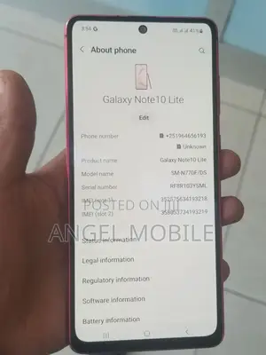 Samsung Galaxy Note 10 Lite 128 GB Red