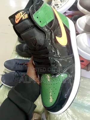 Air Jordan 1 Black Green Master Quality Shoes for You