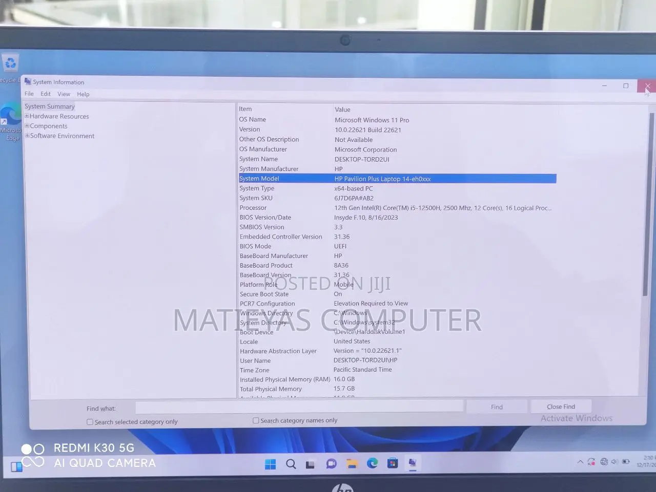 New Laptop HP Pavilion 14 16GB Intel Core I5 SSD 512GB