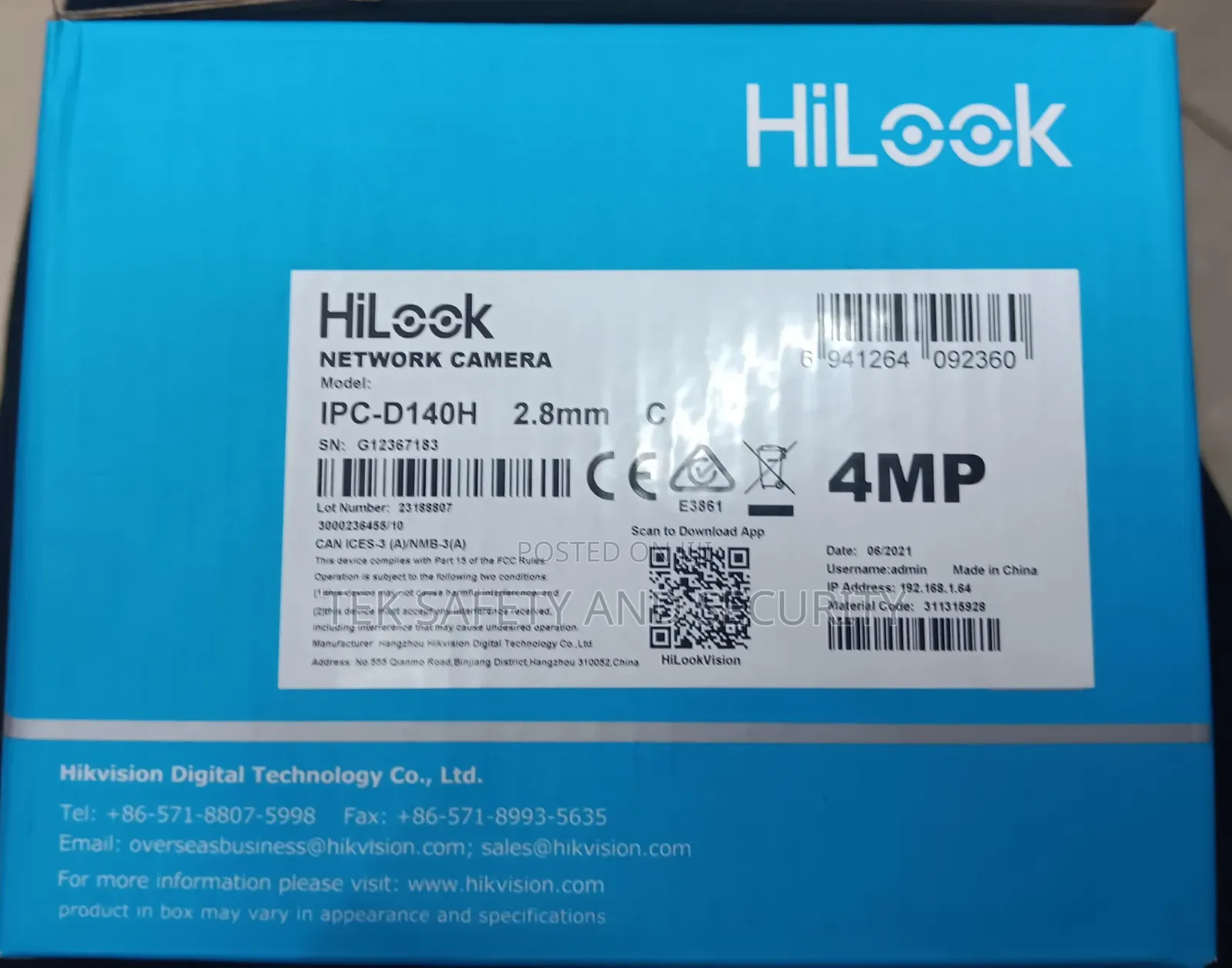 Dome Fixed 4mp Hilook (Hikvision)