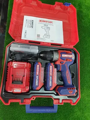 Photo - Burashless Drill 20v 4ah EMTOP Rechargeable Drill