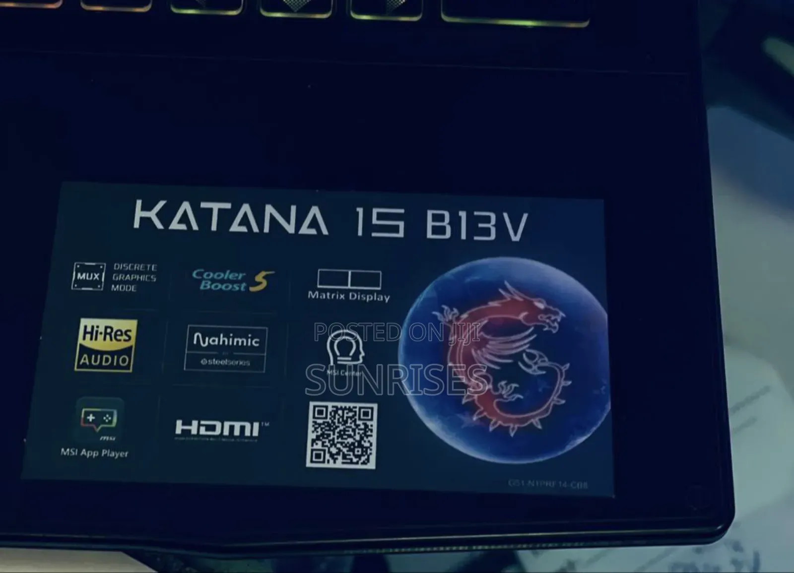 New Laptop MSI Katana GF66 16GB Intel Core I7 SSD 1T