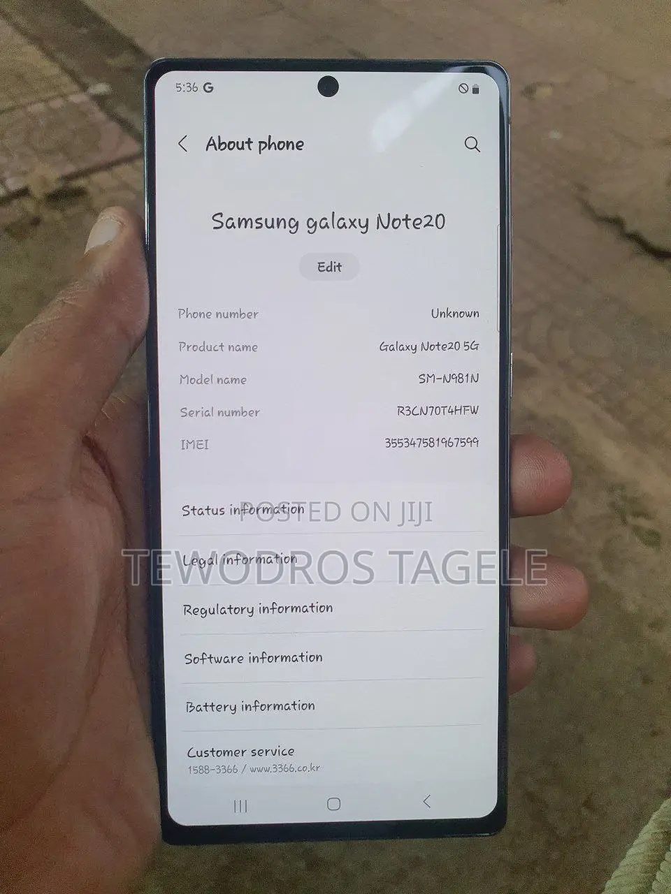 Samsung Galaxy Note 20 5G 256 GB Black