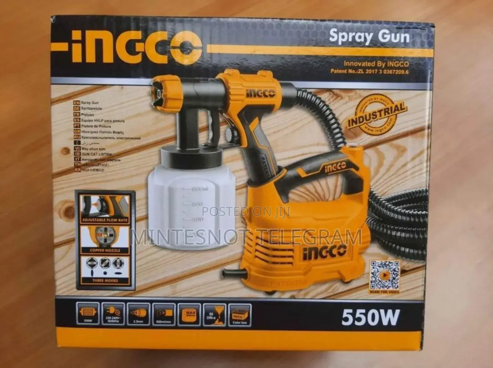 Ingco Spray Gun Compressor ቀለም መቀቢያ