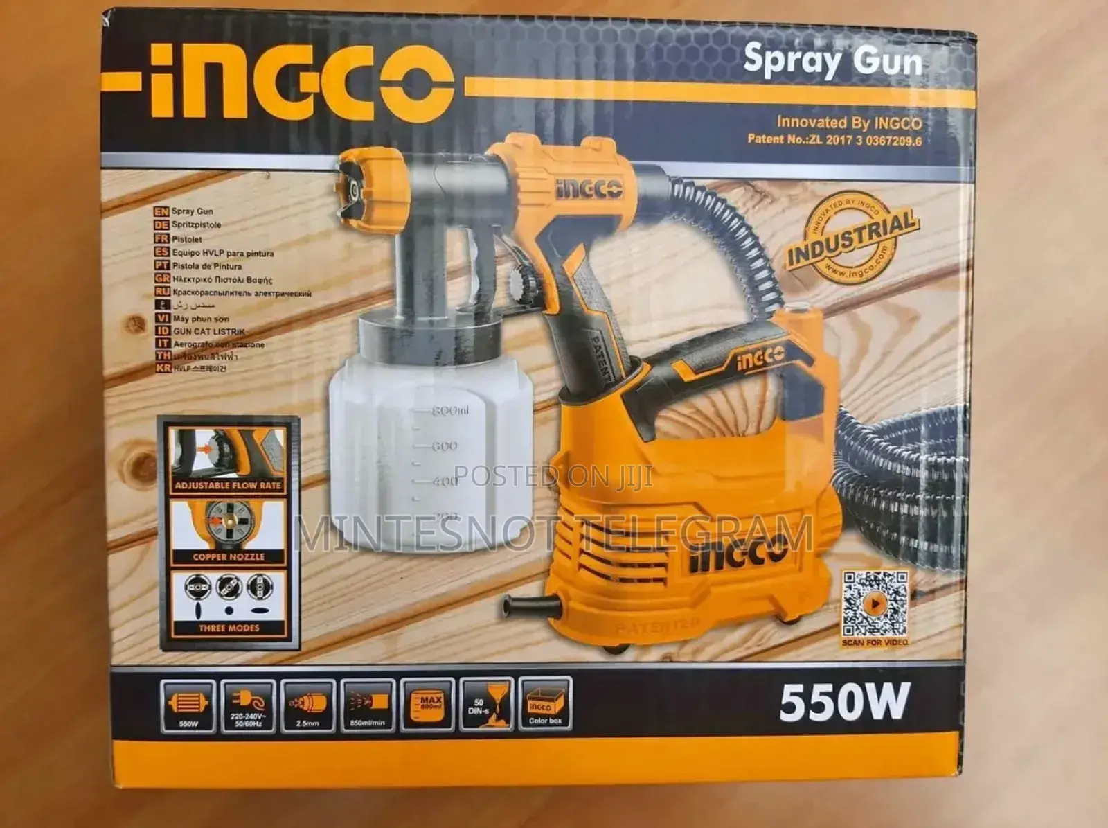 Ingco Spray Gun Compressor ቀለም መቀቢያ