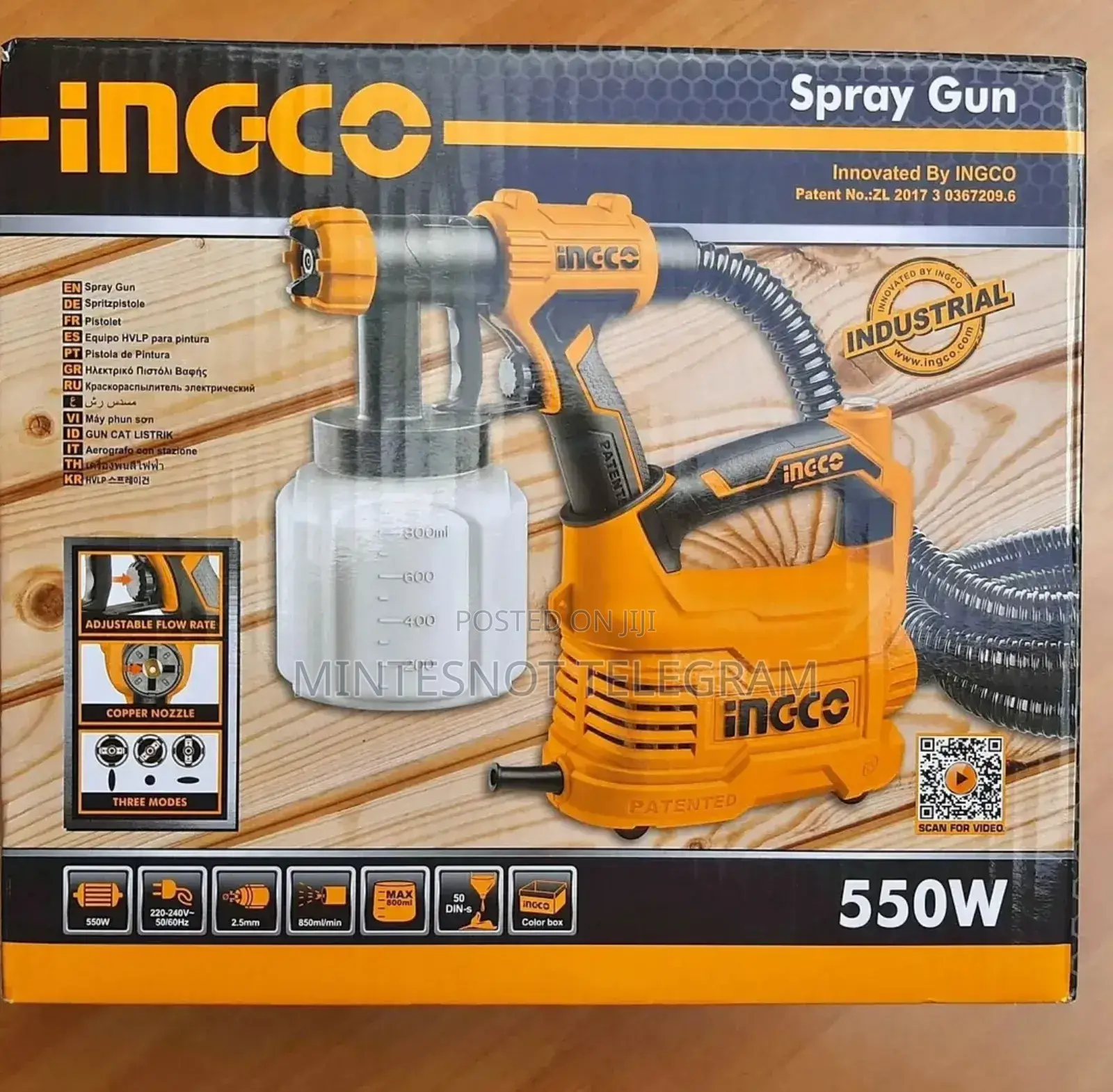 Ingco Spray Gun Compressor ቀለም መቀቢያ