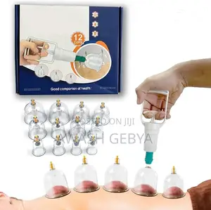 12 Cups/Set Chinese Medical Vacuum Cupping Suction Remedy