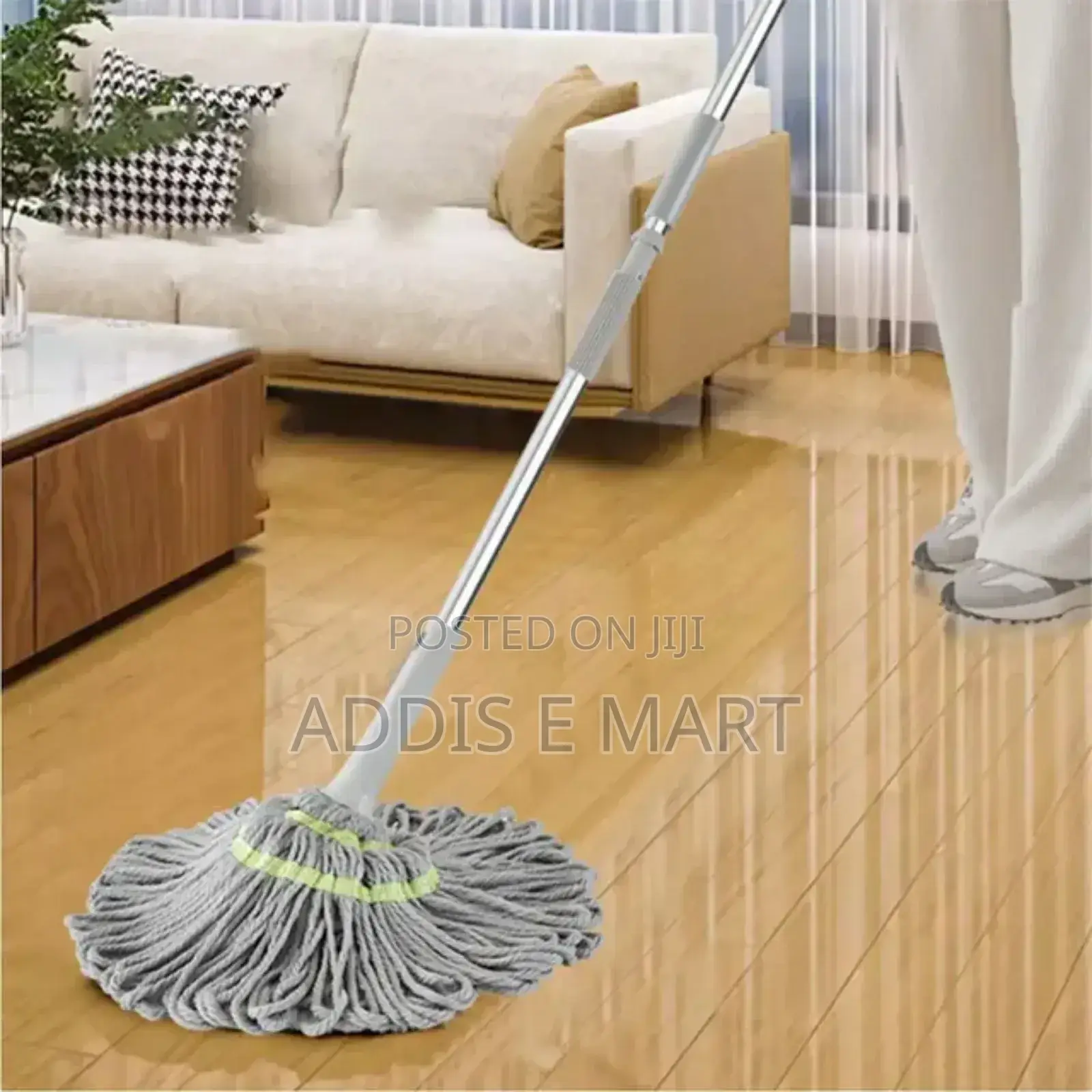በራሱ ይጨምቃል ከእጅ ንኪኪ ነፃ Telescopic Stainless Steel Majic Mop