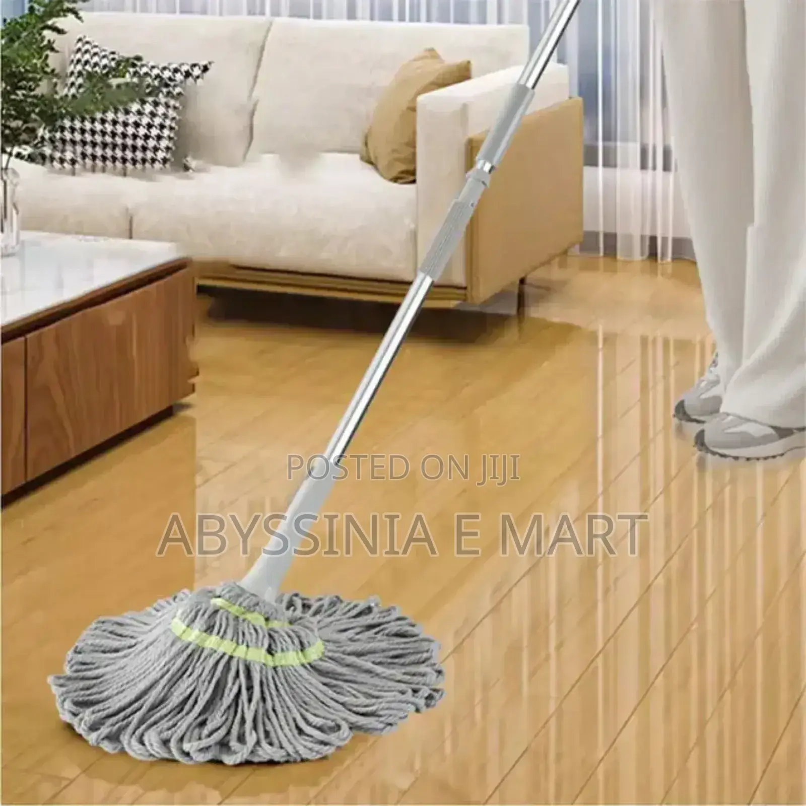 በራሱ ይጨምቃል ከእጅ ንኪኪ ነፃ Telescopic Stainless Steel Majic Mop