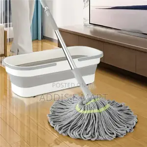 በራሱ ይጨምቃል ከእጅ ንኪኪ ነፃ Telescopic Stainless Steel Majic Mop