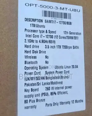 New Desktop Computer Dell Optiplex 3000 MT 8GB Intel Core I5 HDD 1T