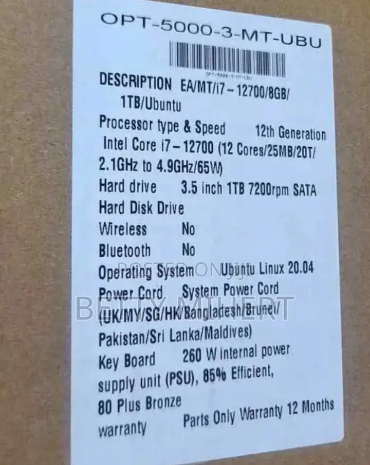 New Desktop Computer Dell Optiplex 3000 MT 8GB Intel Core I5 HDD 1T