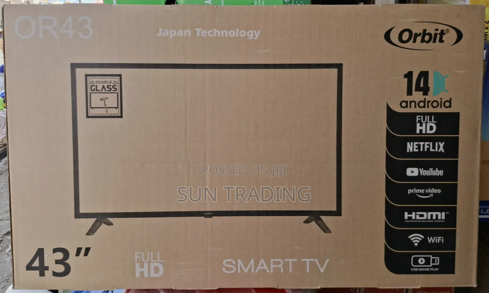 Orbit 43" Smart Double Glass Television | Android 14