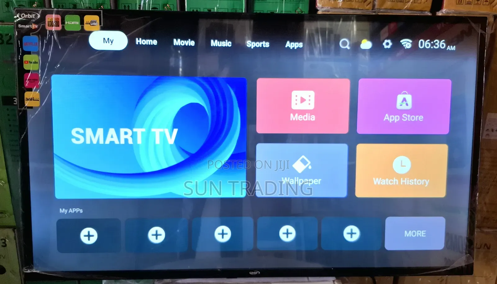 Orbit 43" Smart Double Glass Television | Android 14