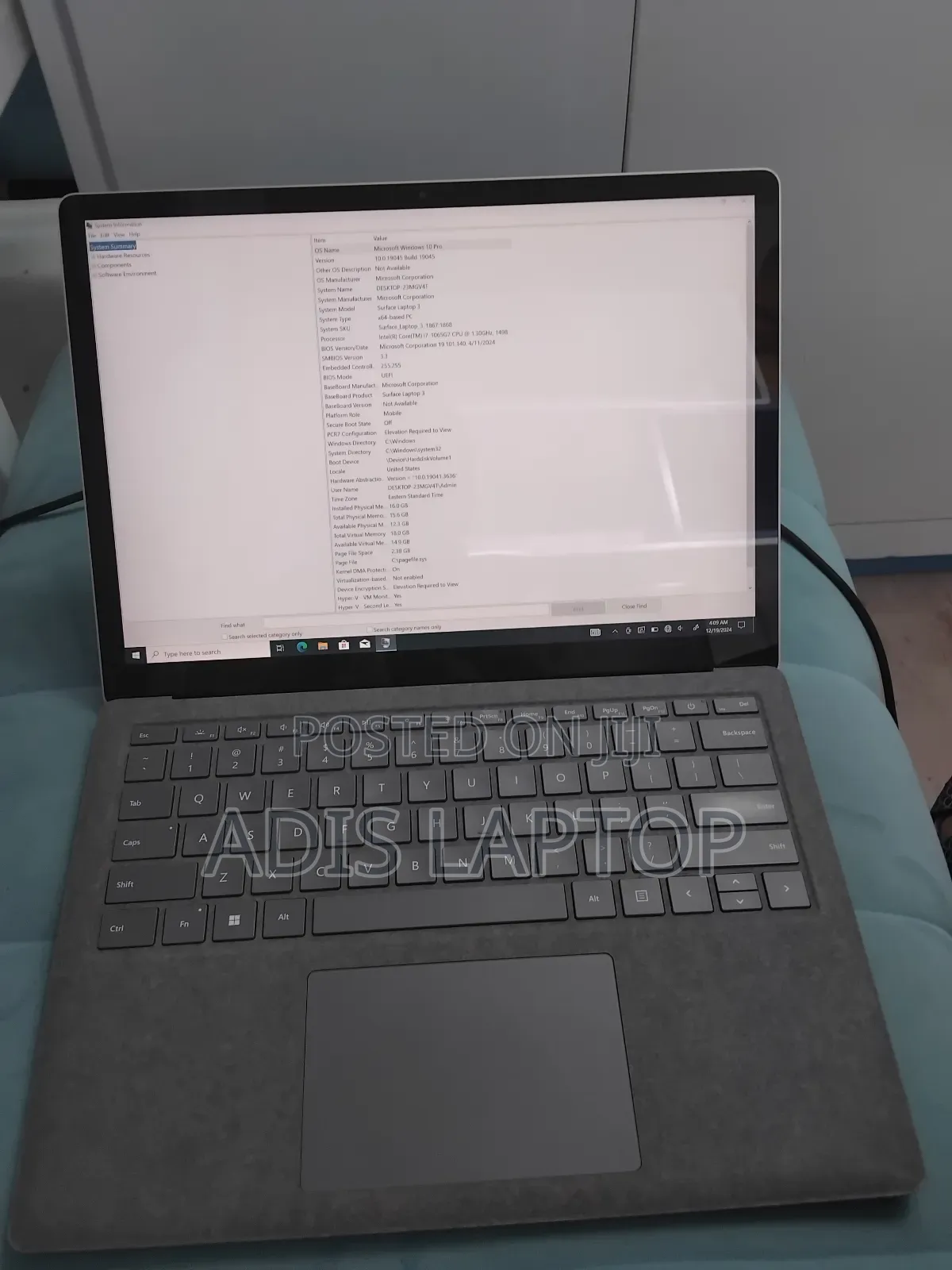 New Laptop Microsoft Surface 16GB Intel Core I7 SSD 512GB