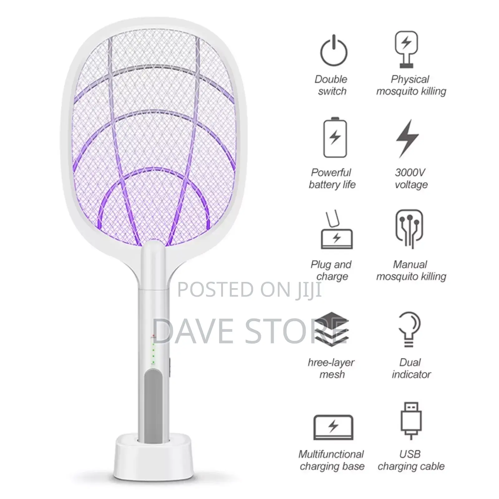 2in1 Electric Mosquito Killer Swatter Is an Electric Fly