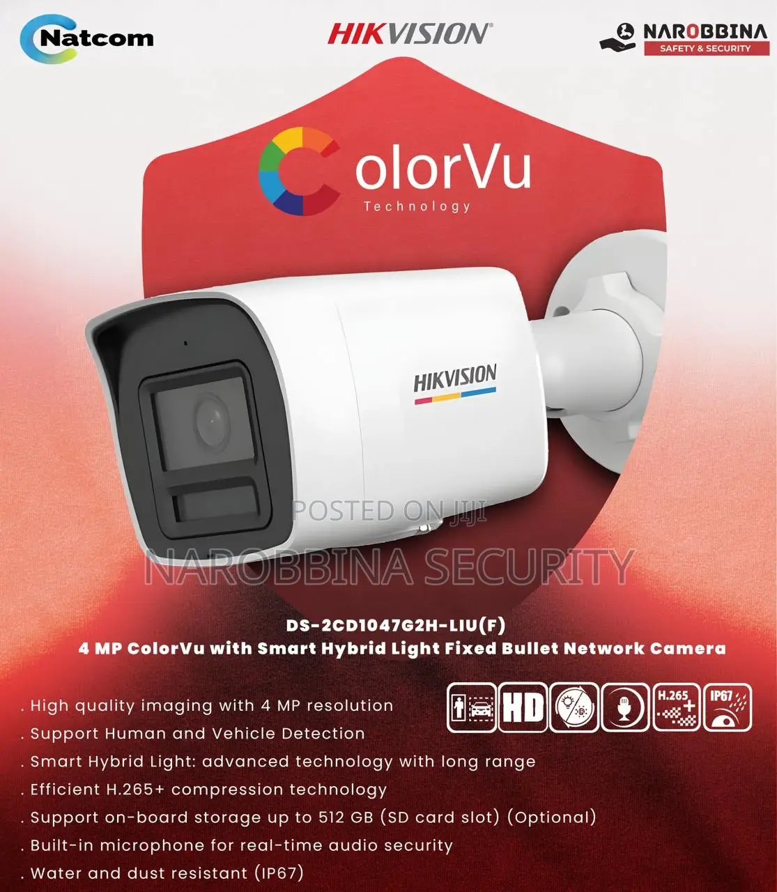 Hikvision 4mp Colorvu With Smart Hybrid Light Bullet Camera