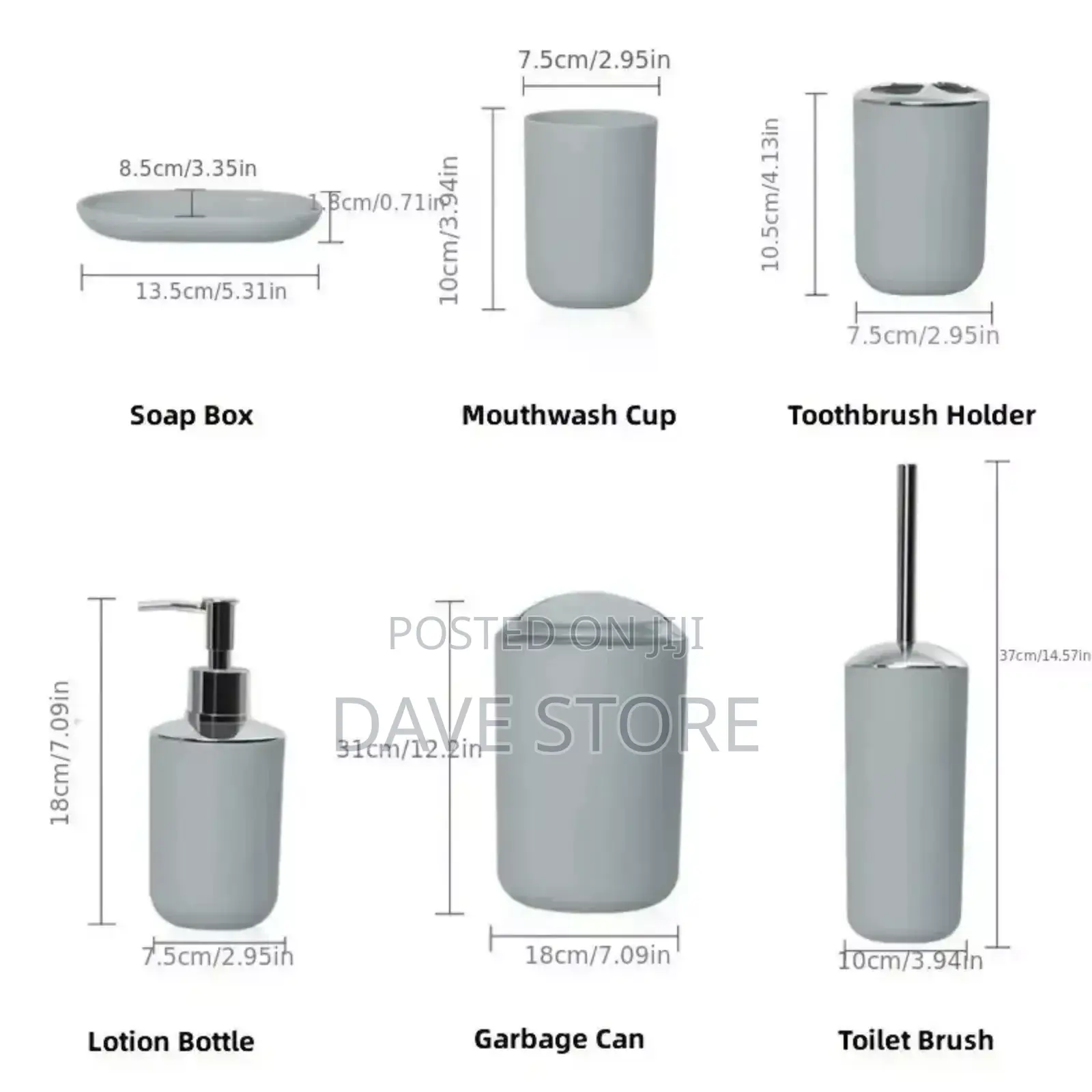 6pcs Bathroom Accessories Set