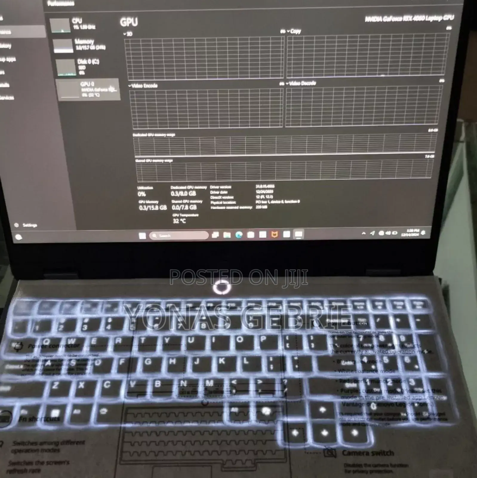 New Laptop Lenovo LOQ 15IRH8 16GB AMD Ryzen 7 SSD 512GB