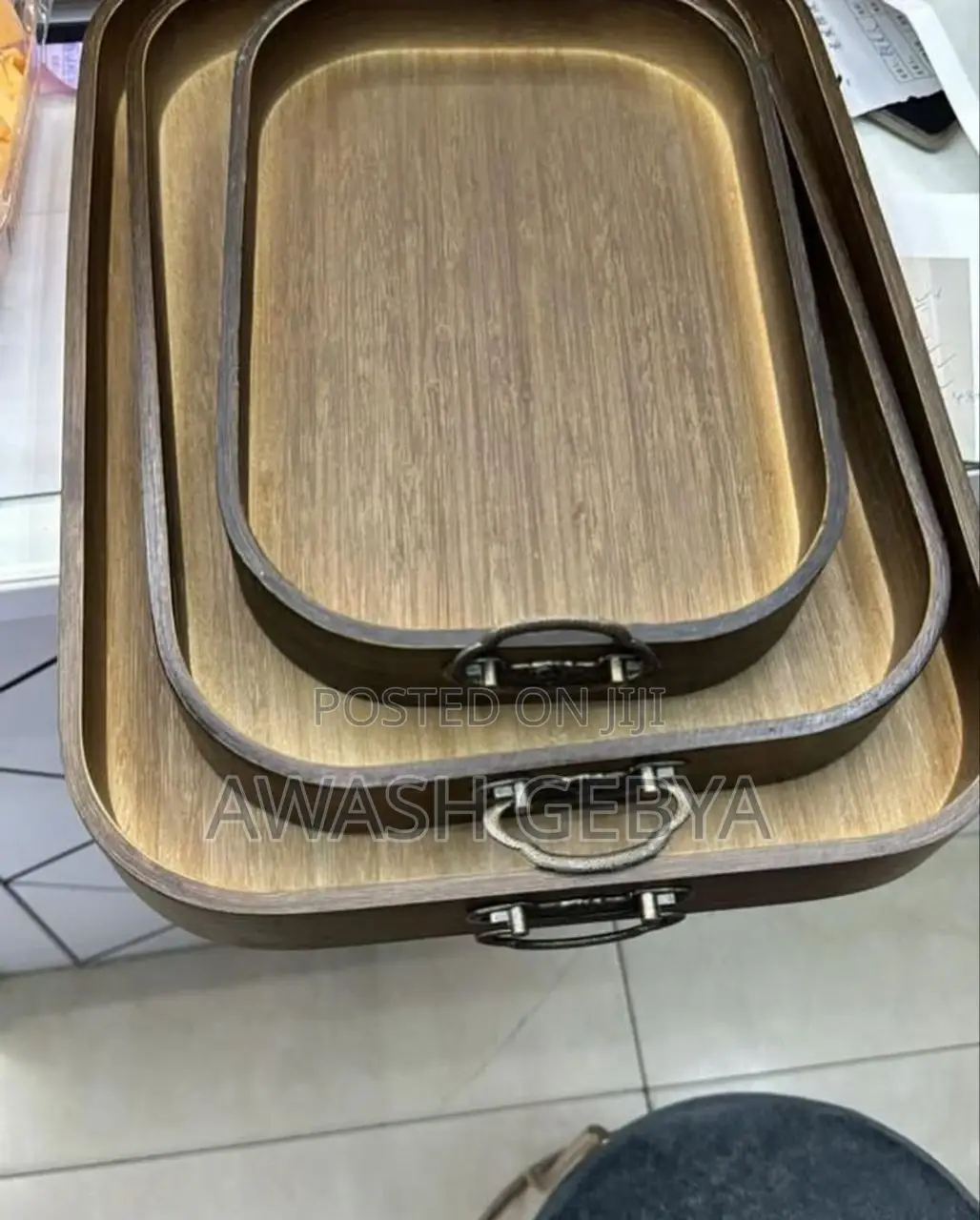 3 PCS Bamboo Pallet Food Tray