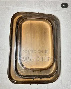 Photo - 3 PCS Bamboo Pallet Food Tray