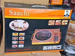 Saachi Touch Technology Electric Stove ባለ አንድ 2000 Watts