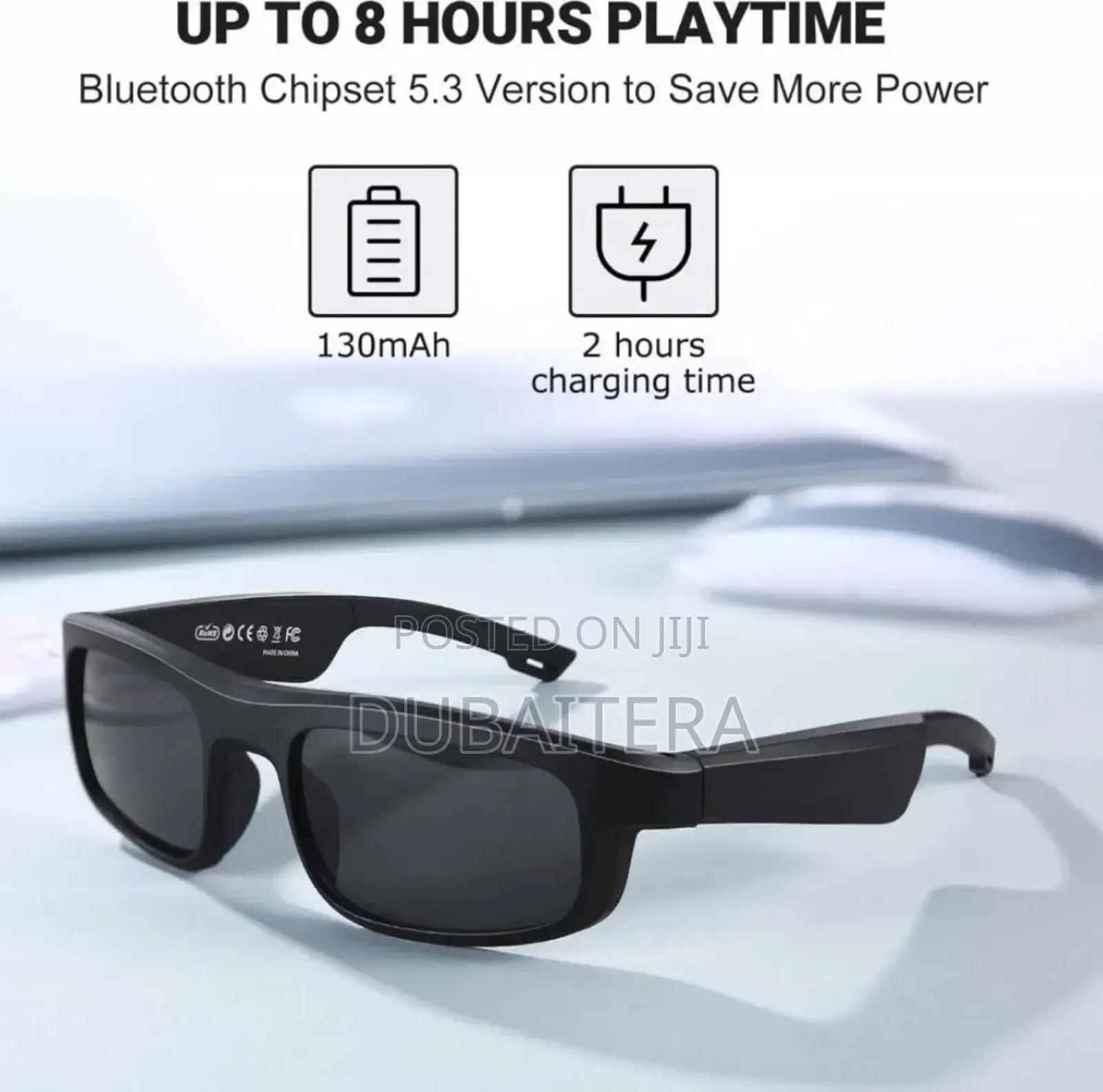 Original Polarized ስማርት መነጽር (Bluetooth 5.3 Anti-Blue Light
