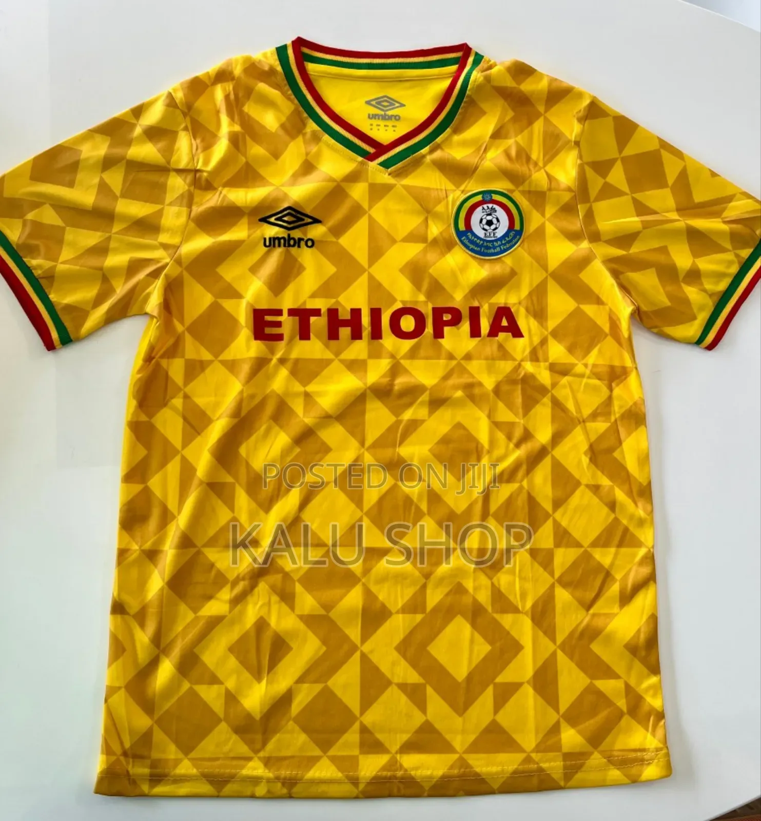 Ethiopian National Team Football Jersey Yellow