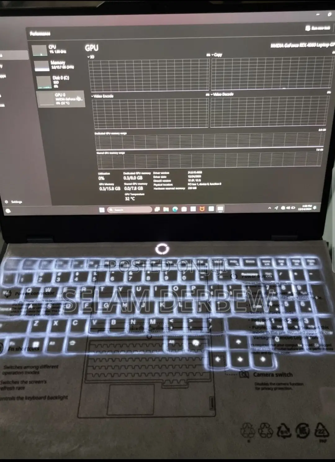 New Laptop Lenovo LOQ 15IRH8 8GB AMD Ryzen 7 SSD 512GB