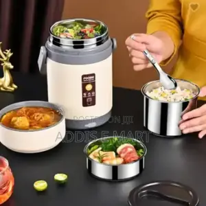 የኤሌክትሪክ ማሞቂያ ያለው የምሳ እቃ Stainless Steel Lunch Box