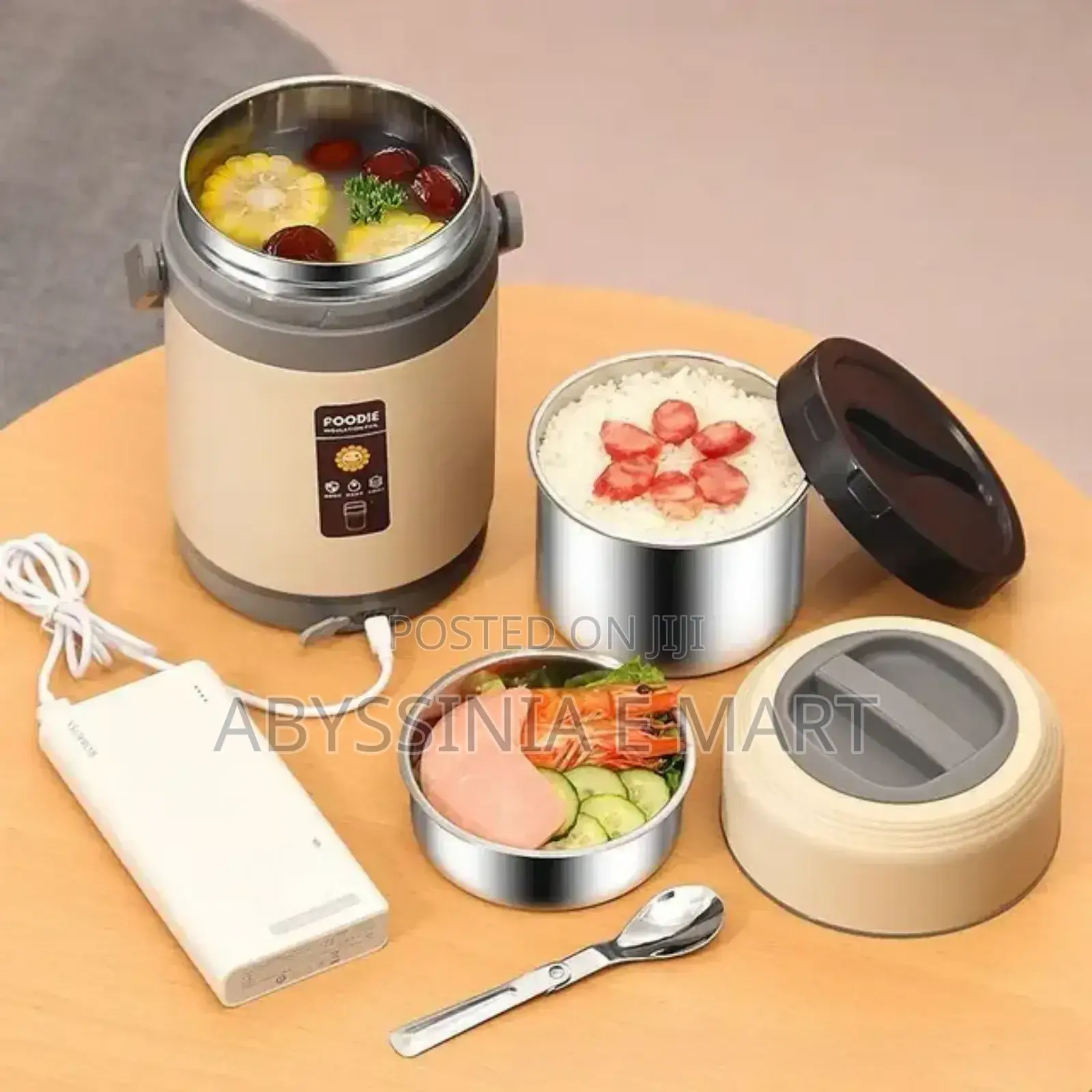የኤሌክትሪክ ማሞቂያ ያለው የምሳ እቃ Stainless Steel Lunch Box