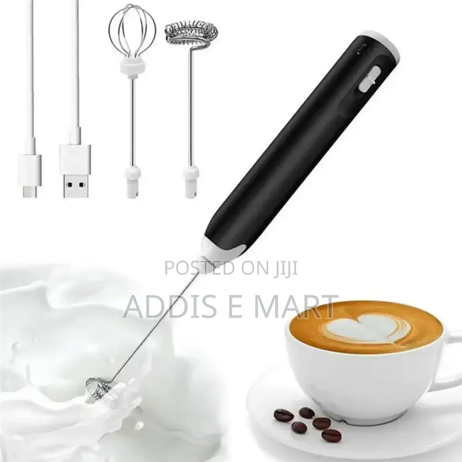 በቻርጅ የሚሰራ Handheld Milk Coffee Frother