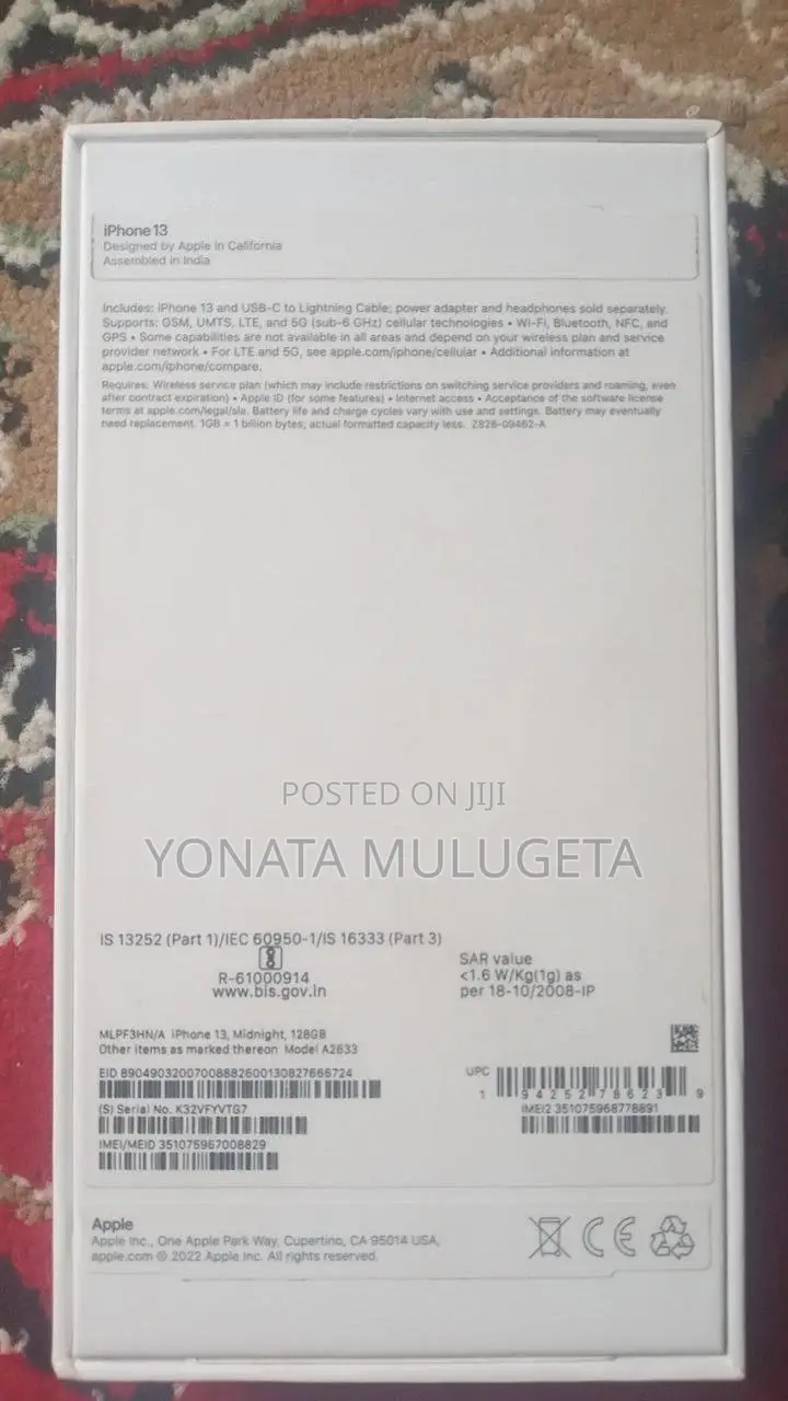 New Apple iPhone 13 128 GB