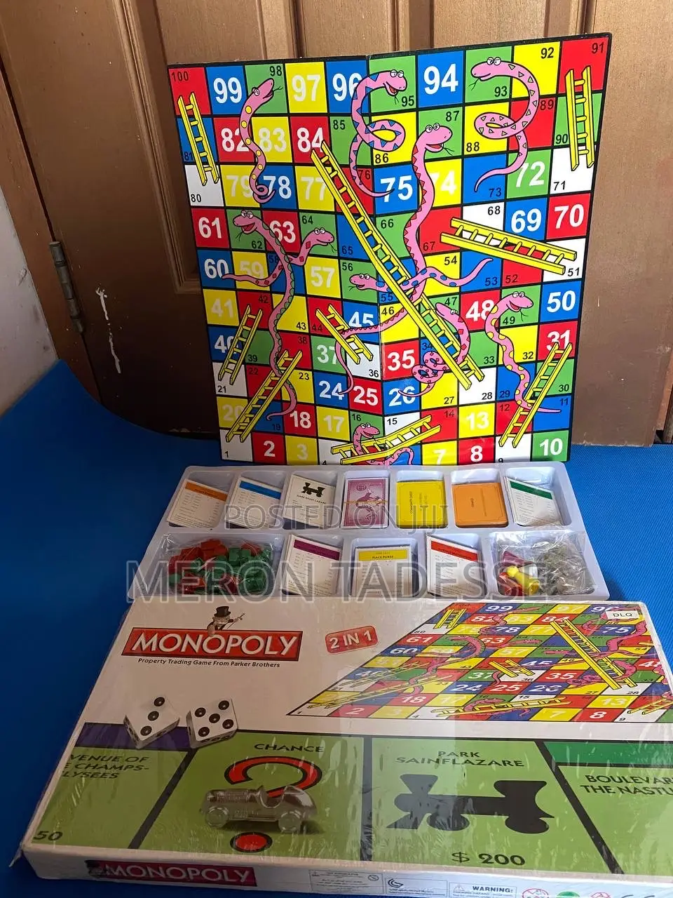 ከቤተሰብዎ ጋር ሞኖፓሊ ይጫወቱ Monopoly/Snakes Ladders Set!