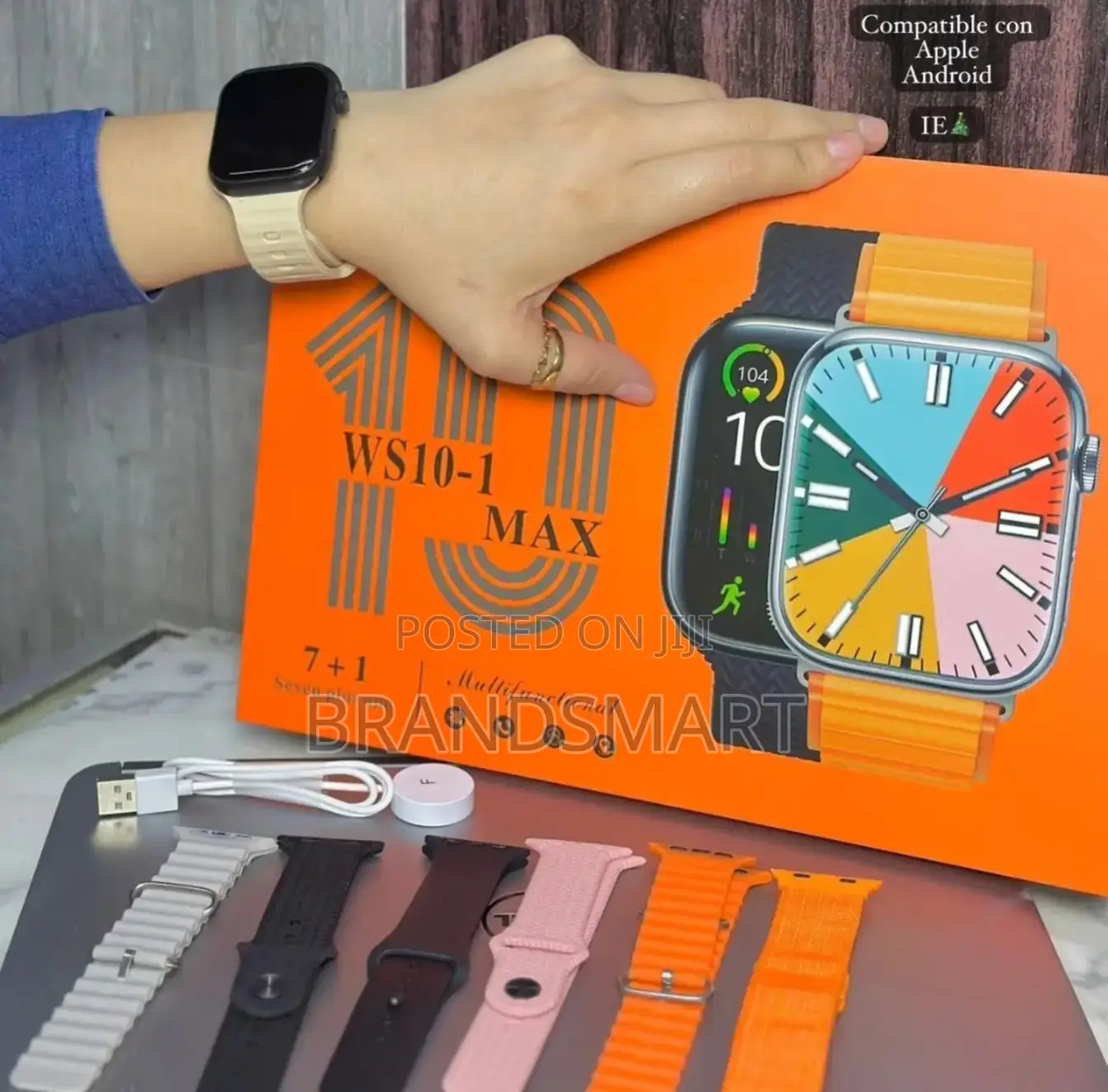 Original Wisme 7 መቀያየሪያ ያለው Smart Watch