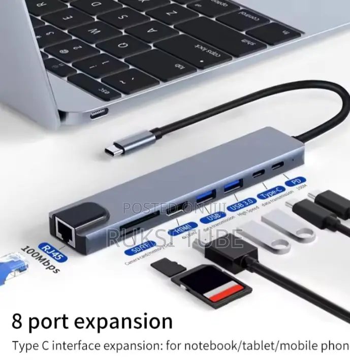 Type C Hdmi 8 in 1 Adapter