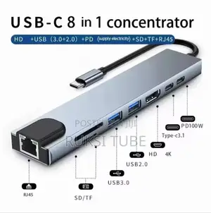 Type C Hdmi 8 in 1 Adapter