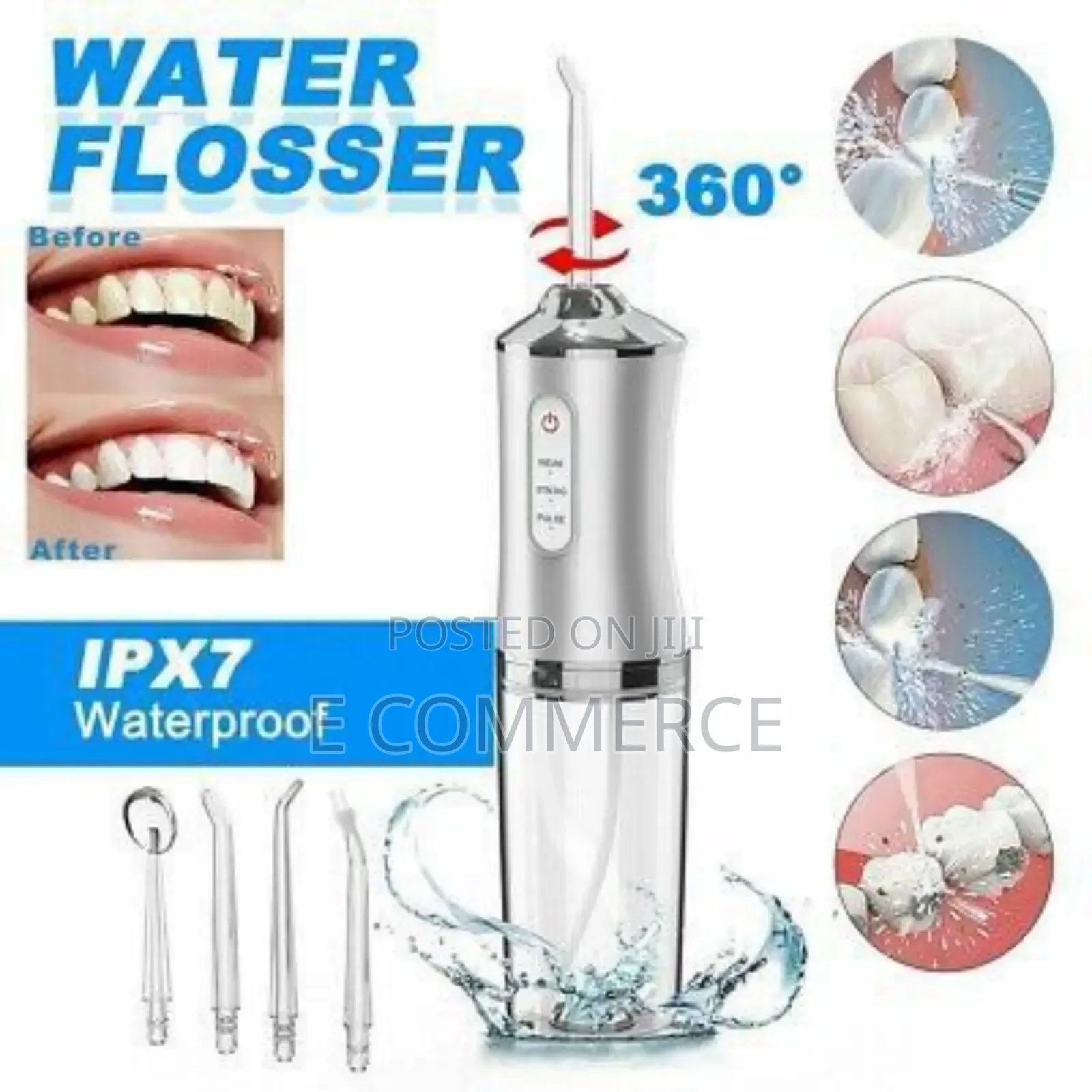 4in Rechargeable Portable Water Flosser