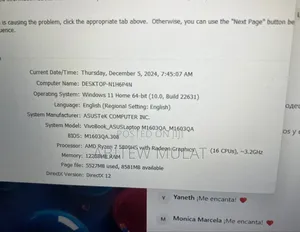 New Laptop Asus VivoBook 15 X505BA 12GB AMD Ryzen 7 SSD 512GB