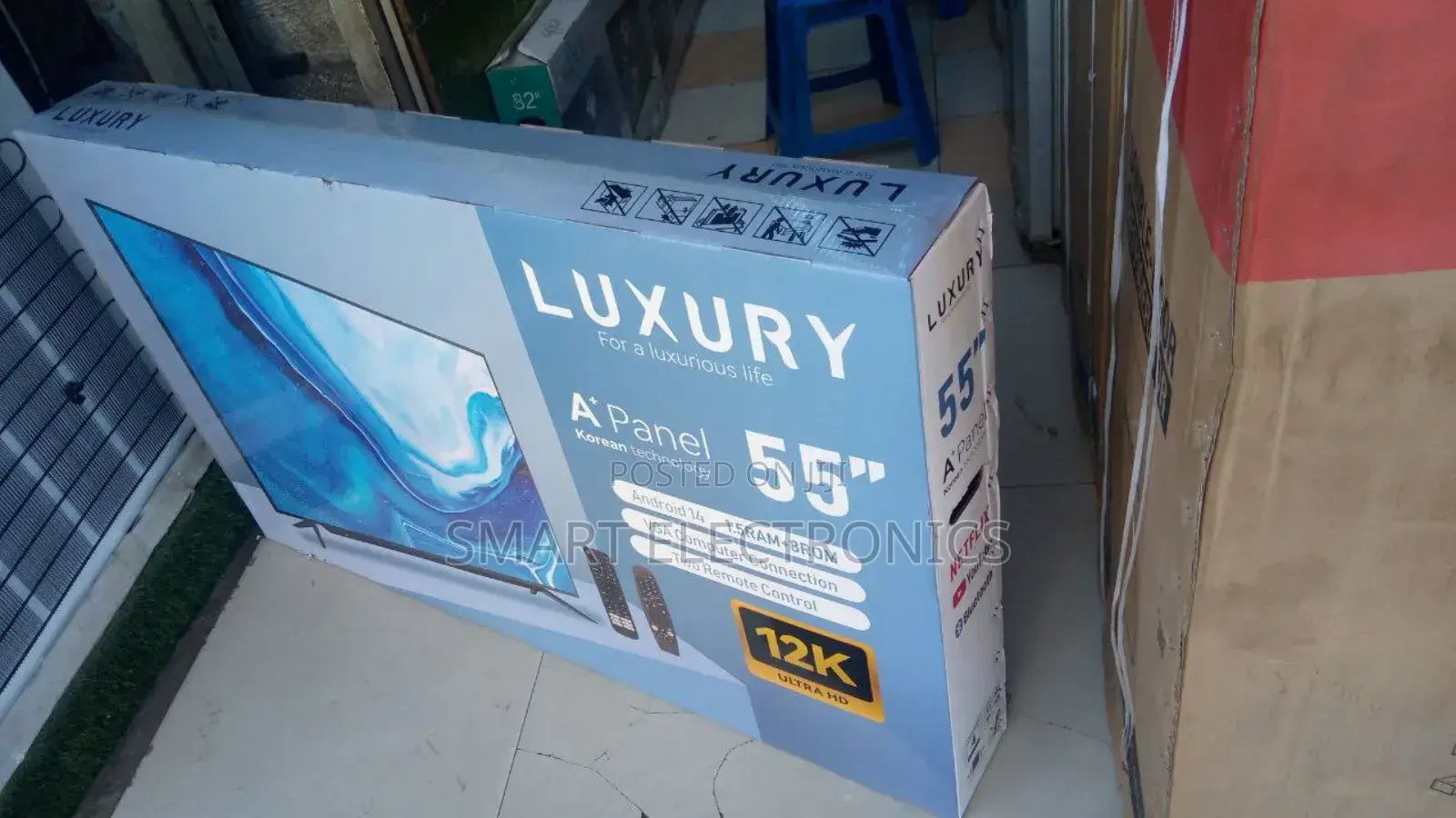 Luxury 55 Inch Tv Double Glass Smart 12 K Uhd Tb
