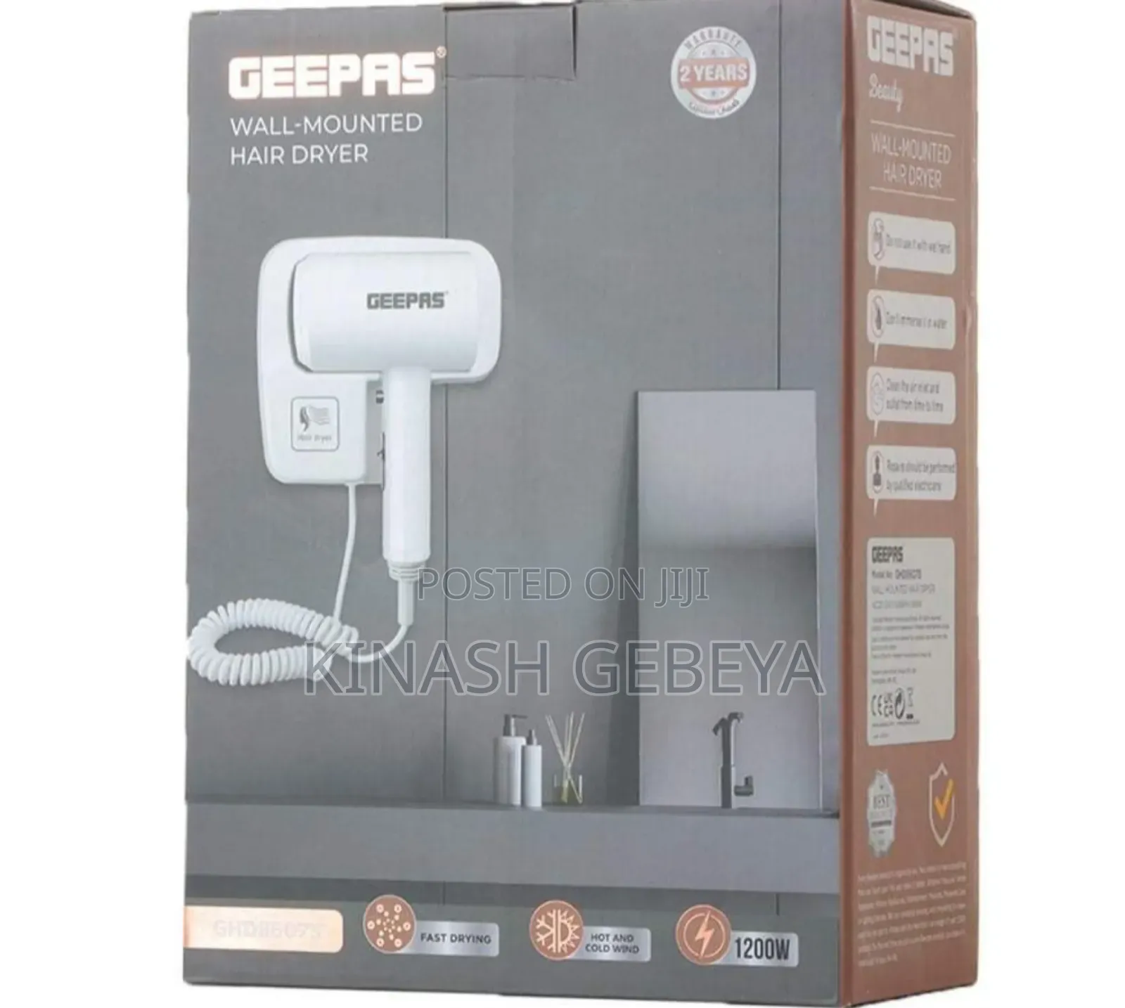 Geepas Original High Quality Hair Dryer(ፀጉር ማድረቂያ)