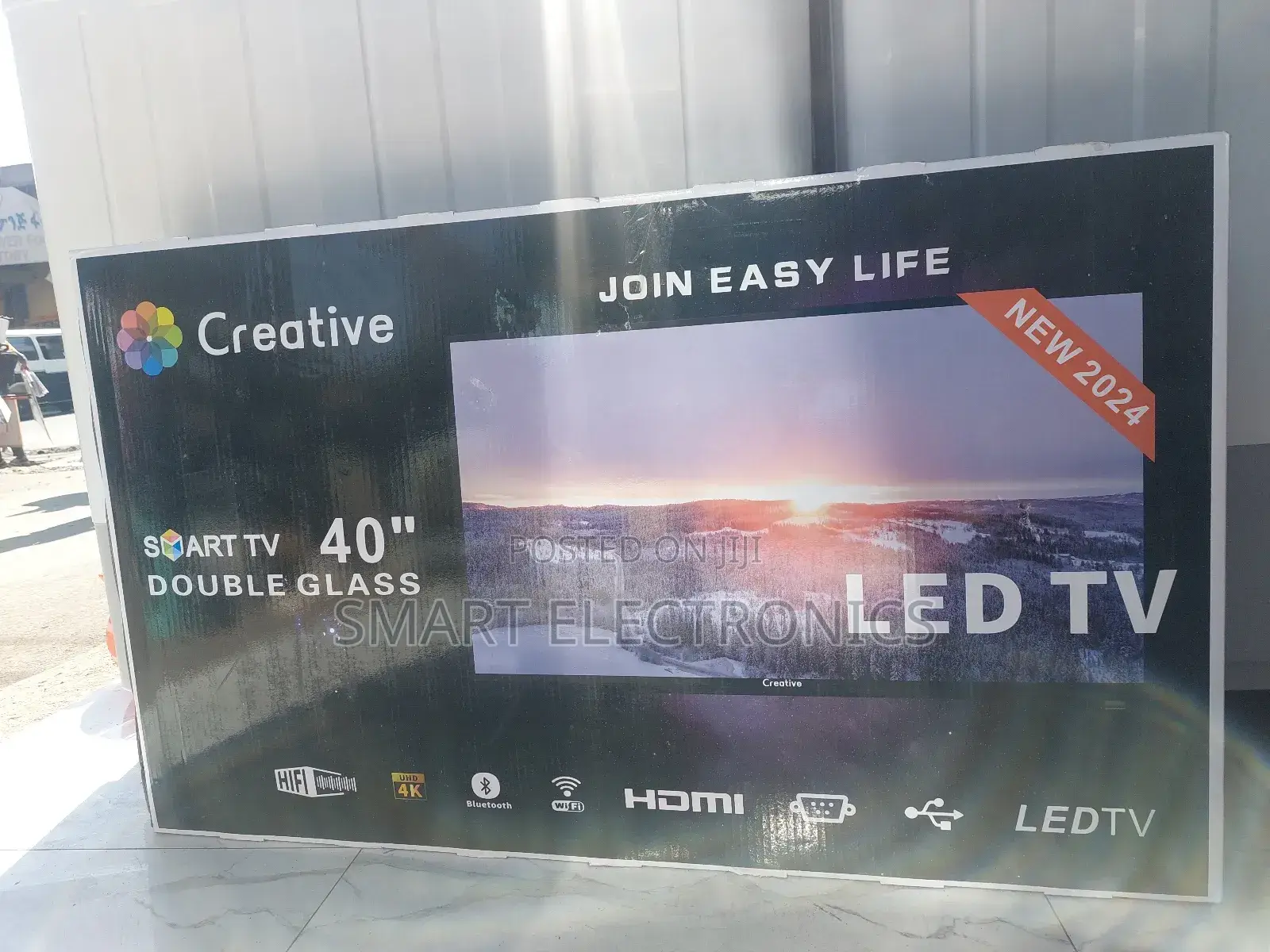 Creative 40 Inch Tv Double Glass Smart 