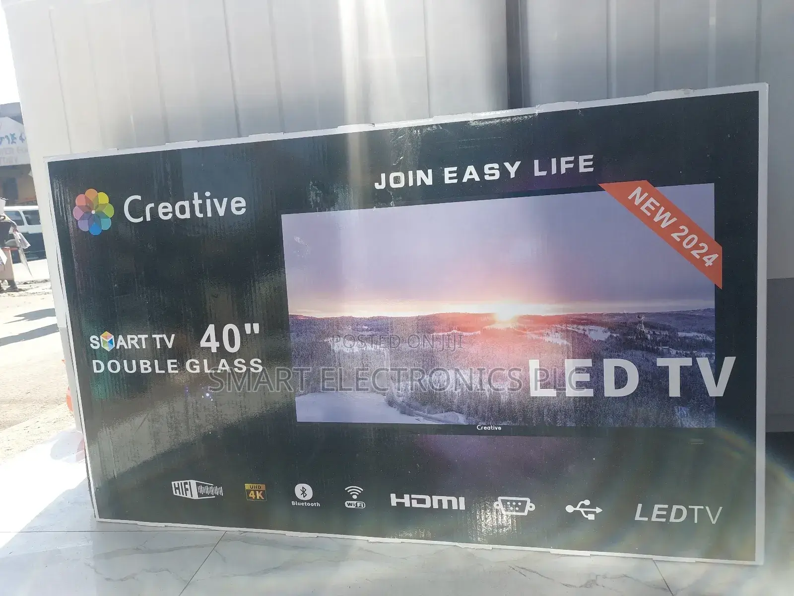 Creative 40 Inch Tv Double Glass Smart