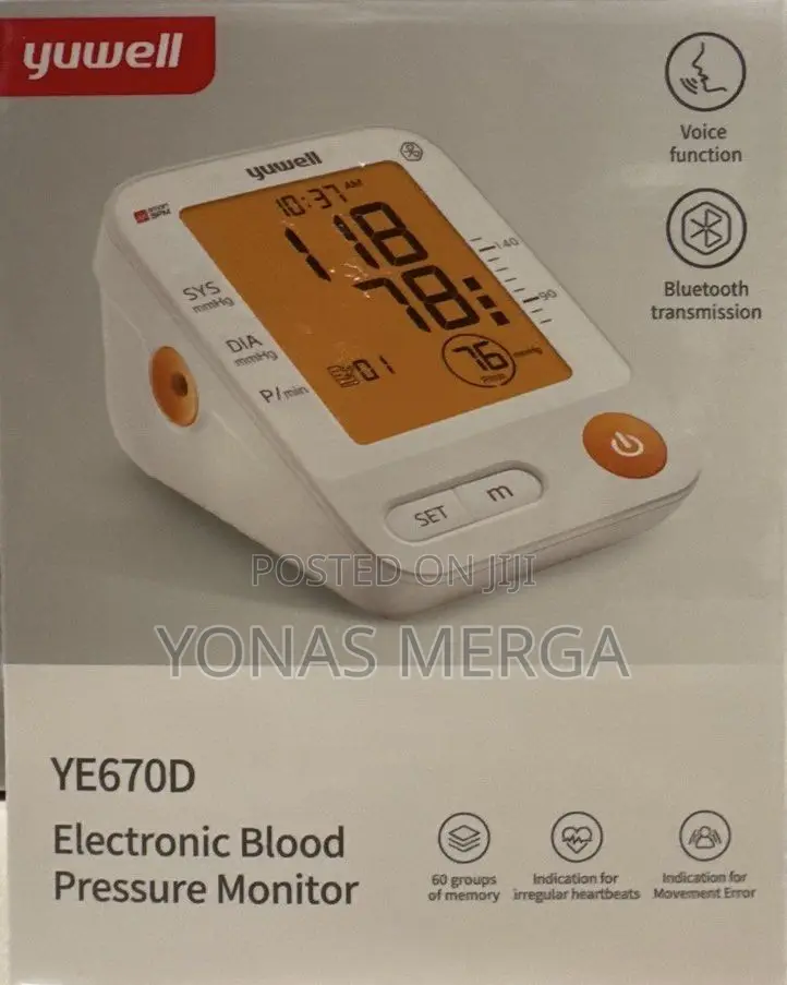 Digital Blood Pressure Monitor YE660D(Yuwell)防bp Machine丁የደም